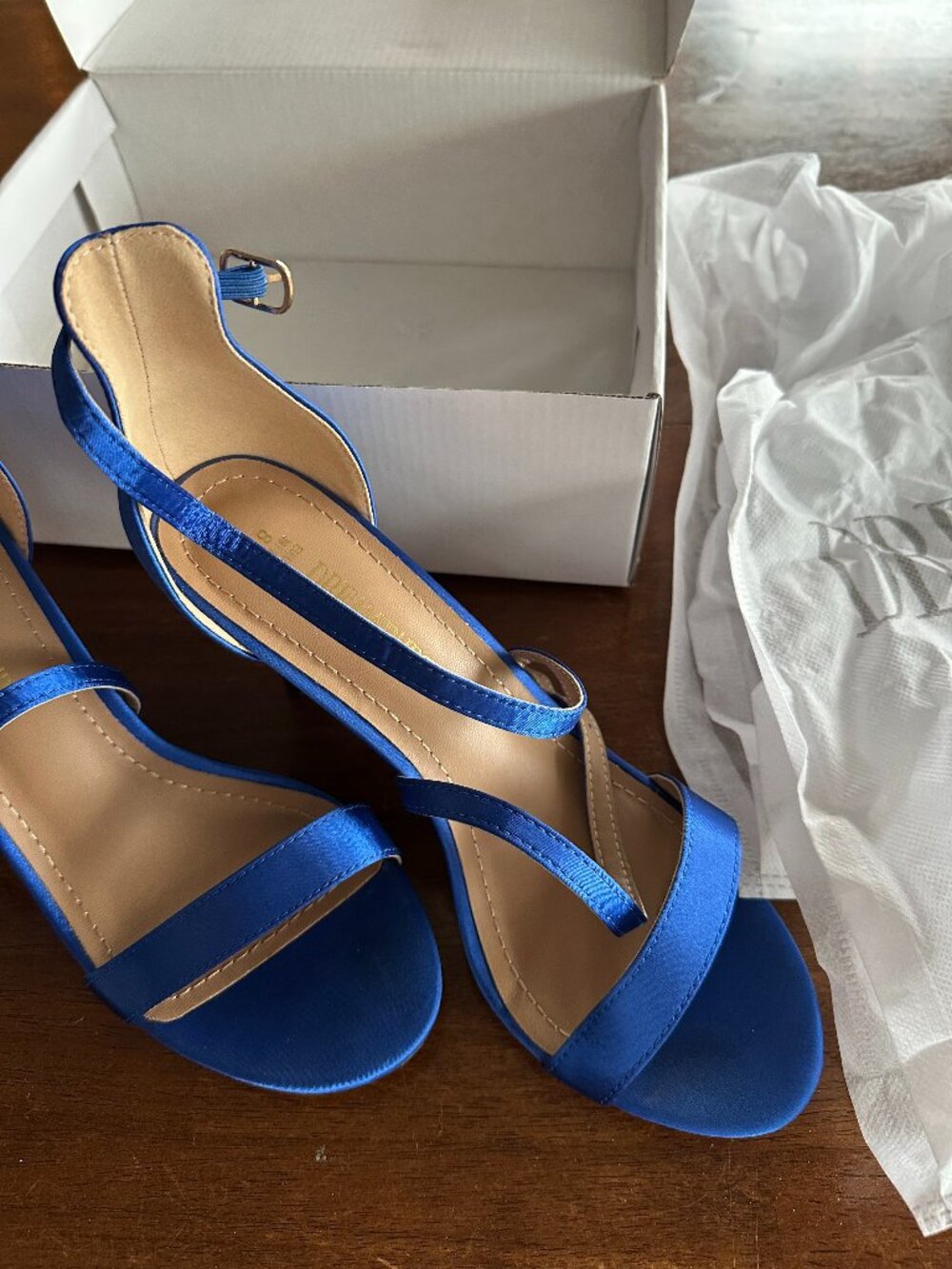 Dream Pairs Dolce Royal Blue Heels Size 8 NIB w/ Dust Bags